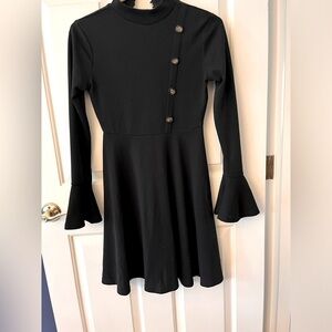 Black bell sleeved dress-Small
